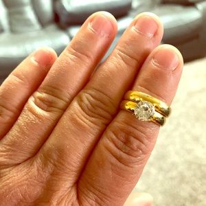 Simulated diamond ring